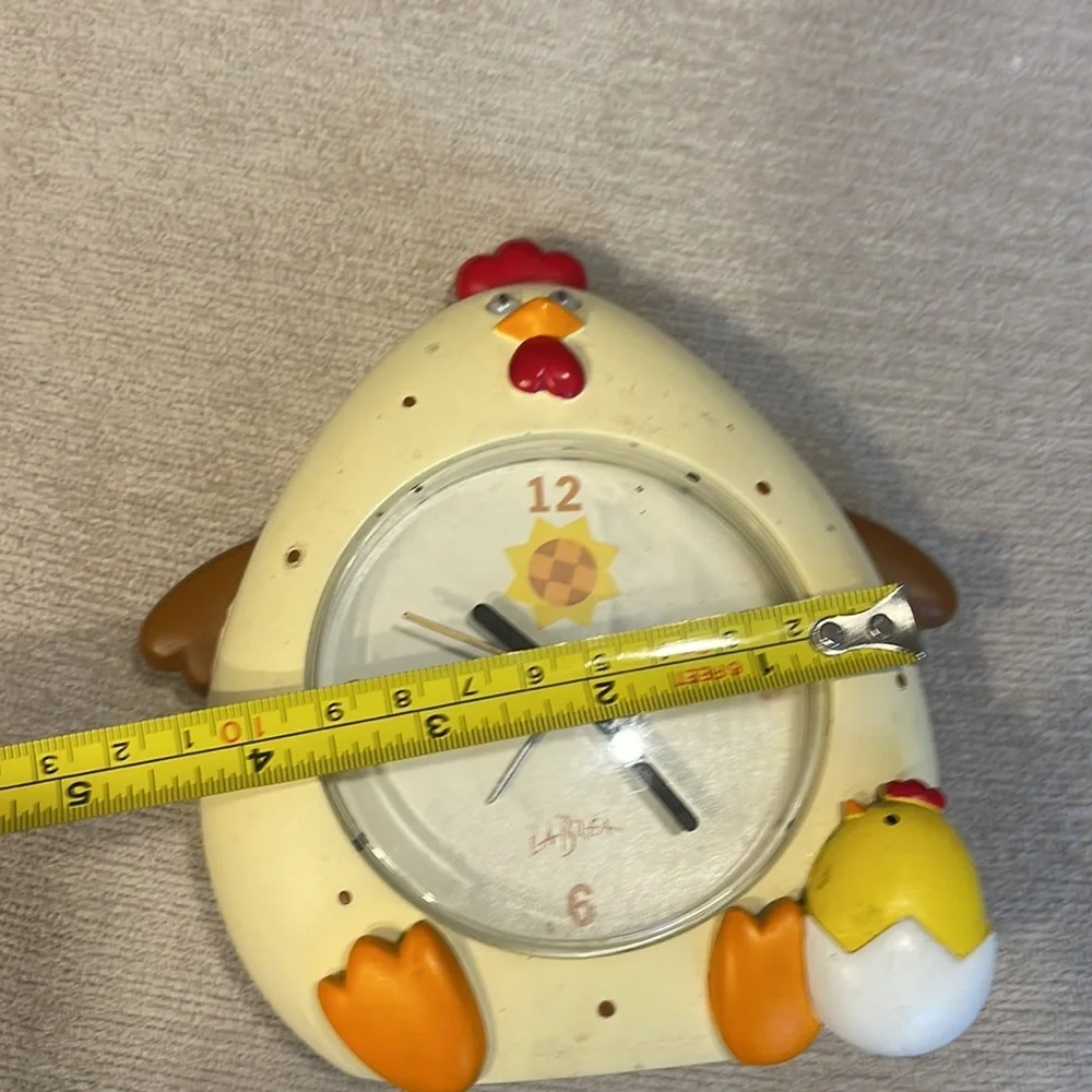 Vintage RARE la brea Chicken Alarm Clock, La Brea Quartz Movement, Heavy…